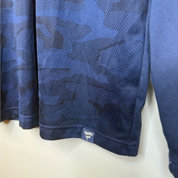 Men's Fanatics Navy Dallas Cowboys Camo Jacquard Quarter-Zip Jacket - Picture 4 of 7